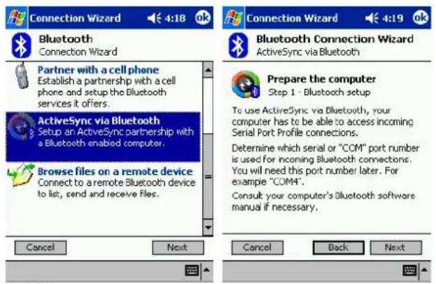 i-TEC U2BTD - b. Właściwe połączenie ActiveSync przez Bluetooth - 1