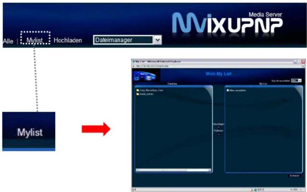 Media Server MixUPNP Alle | Mylist | Hochladen | Dateimanager Mylist My List - Microsoft Internet Explorer http://www.hoc.cn/2019/mia1.htm Mvix My List DataList Data Recordings From Data Library After installation HomeUpen Docker Srikeran