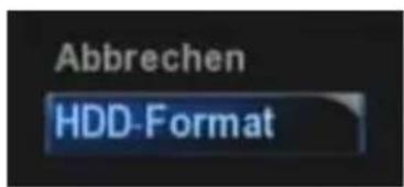 Abbrechen HDD-Format