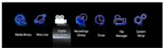 Media Library Meta Live Digital Records Recordings Library Timer File Manager System Setup