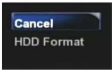 Cancel HDD Format