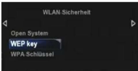 WLAN-Sicherheit Open System WEP key WPA Schlüssel