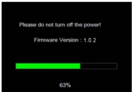 Please do not turn off the power! Firmware Version : 1.0.2 63%