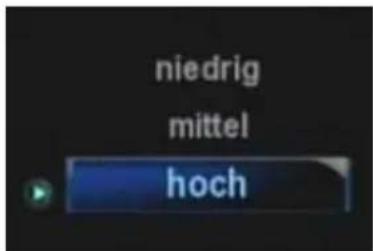 niedrig mittel hoch