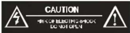 CAUTION HIG K OF ELECTRIC SHOCK DO NOT OPEN