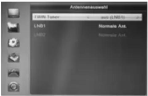 Antennaauswahl FWIN Toner - aut (LNB1) LNB1 Normale Ant. LNB2 Regenerale Ant.