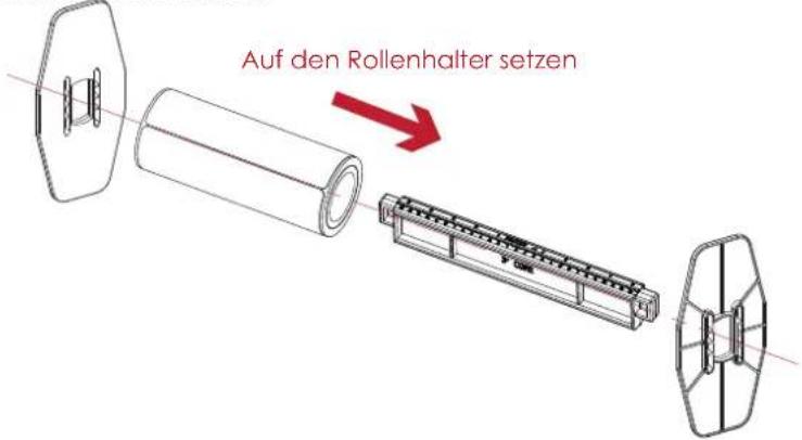 Auf den Rollenhalter setzen