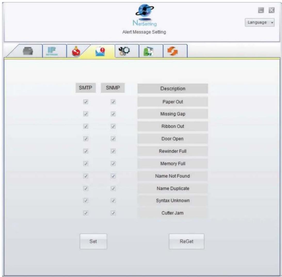 Godex G330 - Alert Message Setting - 1