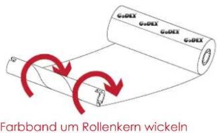 G+DEX G+DEX G+DEX G+DEX Farbband um Rollenkern wickeln