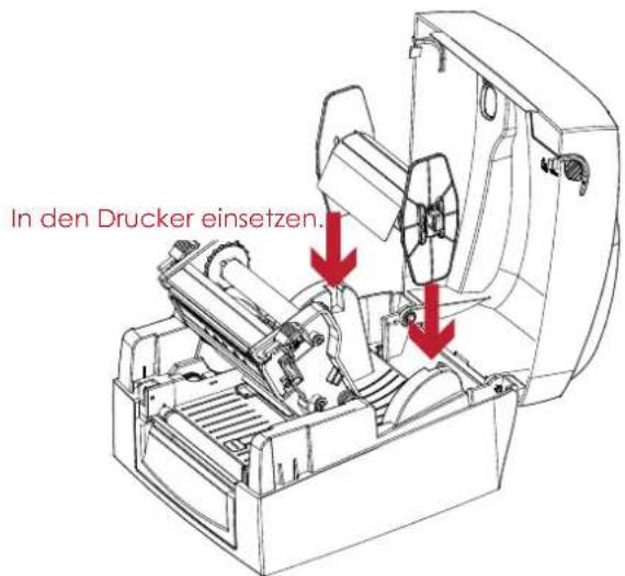 In den Drucker einsetzen.