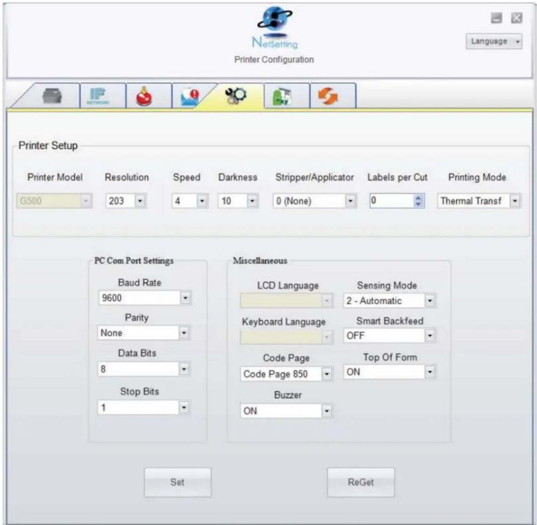 Godex G330 - Alert Message Setting - 2