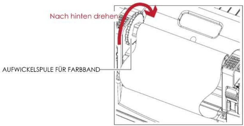 Nach hinten drehen Aufwickelspule für FARBBAND