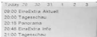 09:00 EinsExtra Aktuell 20:00 Tagesschau 20:15 Panorama 20:45 EinsExtra Info 21:00 Tagesschau