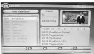 File Edit Ade Saturaten Date: 28/06/2009 Tout: 13 24 31 1 2 3 00:05 EineGone Fischauf 20:00 Tagewichts 20:18 Panpanca 20:44 EineGone Info 21:00 Tagewichts