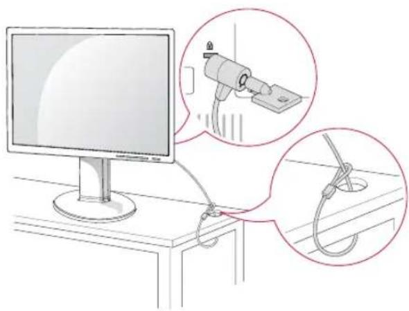 LG 19MB35PM - Verwenden des Kensington-Schlosses - 1