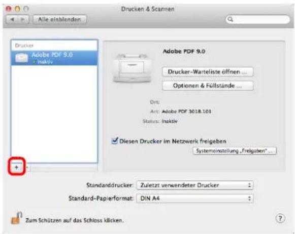 Drucken & Scannen Alle einblenden Drucker Adobe PDF 9.0 Inaktiv Adobe PDF 9.0 Drucker-Warteliste öffnen ... Optionen & Füllstände ... Ort: Art: Adobe PDF 3018.101 Status: Inaktiv Diesen Drucker im Netzwerk freigeben Systemeinstellung „Freigaben" ... Standarddrucker: Zuletzt verwendeter Drucker Standard-Papierformat: DIN A4 Zum Schützen auf das Schloss klicken.