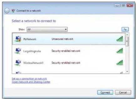LINKSYS AE2500-RM - Select your network, then click Connect. - 1