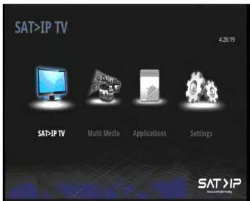 SAT>IP TV 4.26.19 SAT>IP TV Multi Media Applications Settings SAT > IP Data partitioning mode