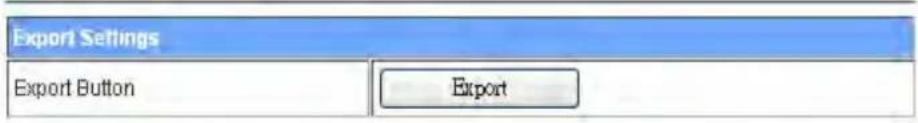 Export Settings Export Button Export