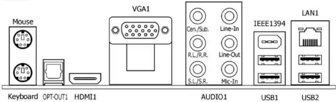 ABIT AN-M2HD-LE - Connecting Rear Panel I/O Devices - 2