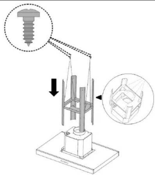 Technical diagram illustrating a mechanical assembly with a screw and a base, showing force application and component detail.
