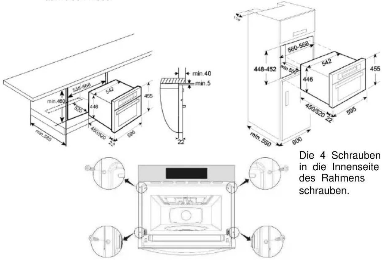 SMEG SC745MPO - Positionieren des Mikrowellenherdes - 1