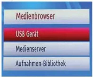 Medienbrowser USB Gerät Medienserver Aufnahmen-Bibliothek