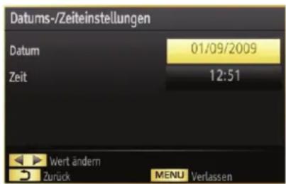 TELEFUNKEN D32H125N3C - Einstellen von Datum und Uhrzeit - 1