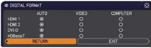 HITACHI CP-WU9410 - INPUT menu - 2