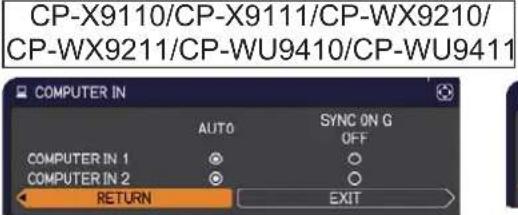 HITACHI CP-WU9410 - INPUT menu - 6