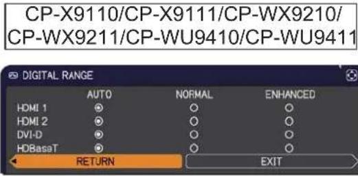 HITACHI CP-WU9410 - INPUT menu - 3