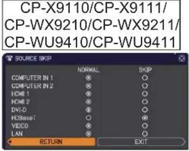 HITACHI CP-X9110 - OPTION menu - 1
