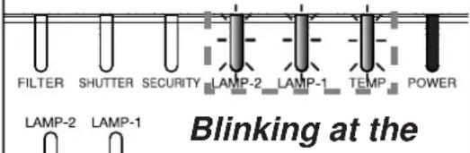 HITACHI CP-X9110 - Regarding the indicator lamps (continued) - 6