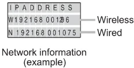 I P A D D R E S S W1 9 2 1 6 8 0 0 1 2 6 N 1 9 2 1 6 8 0 0 1 0 7 5 Wireless Wired Network information (example)