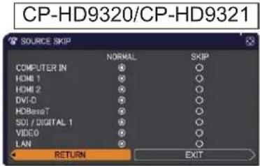 HITACHI CP-X9110 - OPTION menu - 2