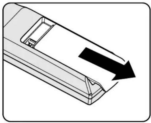 INFOCUS IN5316HDA - Inserting the Remote Control Batteries - 1