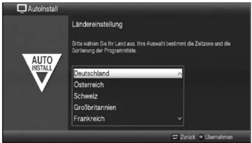 AutoInstall Ländereinstellung Bitte wählen Sie Ihr Land aus. Ihre Auswahl bestimmt die Zeitzone und die Sortierung der Programmilste. Deutschland Österreich Schweiz Großbritannien Frankreich Zurück Übernehmen