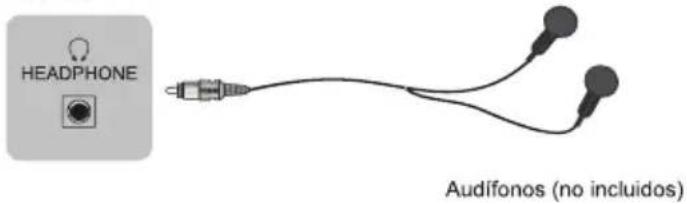 HEADPHONE Audífonos (no incluidos)