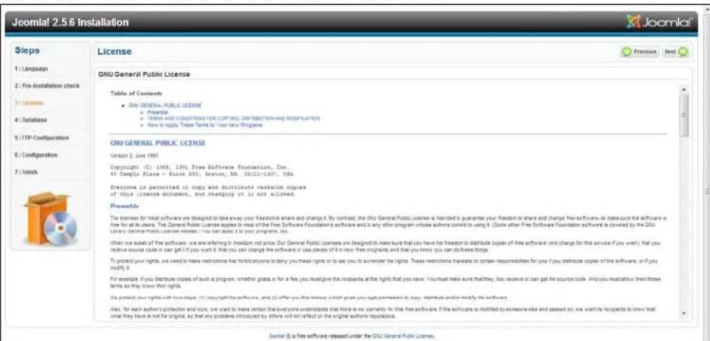Joomla! 2.5.6 Installation Steps 1: Language 2: Pre-installation check 3: license 4: Database 5: ITP Configuration 6: Configuration 7: link License GNU GENERAL PUBLIC LICENSE Table of Contents • One GENERAL PUBLIC LICENSE • Practice • Terms AND CONSTRUCTION FOR COPYING, DISTRIBUTION AND SPECIFICATION • How to Apply These Terms in Your New Programa GNU GENERAL PUBLIC LICENSE Version 2 June 1991 Copyright (C) LXXX, 1991 Free Software Foundation, Dec... At Simple Flase = Build 800, Norton, MO - 0010-1207, USA Everyone is permitted in copy and distributed replication copies of this license document, but changing it is not allowed. Spreadable The licenses for most software are designed to take away your freedom share and change it. By context, the GNU General Public License is intended to guarantee your freedom to share and change free software to make such the software in free for all users. This General Public License applies to the use of the Free Software Foundation's software and it is any other program whose author comit is using it. (Some other Free Software Foundation software is covered by the GNU Library General Public License needed). You can apply to your programs, etc. When we speak of free software, we are referring to freedom not price. Our General Public Licenses are designed to make sure that you have the freedom to distribute copies of free software (and change for this service if you want), that you receive source code or can get if you want it. What you can change the software or use process of it in new free programs, and that you know you can do these things. To protect your rights, we need to make restrictions that forbid anyone to deny you these rights or to ask you for surrender the rights. These restrictions translate to certain responsibilities for you if you distribute copies of the software, or if you modify it. For example, if you distribute copies of such a program, whether rights or for a fee you must give the recipients all the rights that you have. You must make sure that they, this reserve or can get the source code. And you must show them these terms so they know their rights. We protect your rights with low steps (1) copyright the software, and (2) offer you the license which gives you legal permission to buy, distribute and/or modify the software. Also, for each authority protection and sure, we want to make sure that everyone understands that there is no warranty for the free software if the software is modified by someone else and passed on, we want to receive a note that what they have is not the original, so that any problems introduced by others will not reflect or the original authors' regulations. <|vision_start|> Zimbabwe & Free software released under the GNU General Public License.