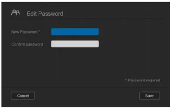 Edit Password New Password * Confirm password * Password required Cancel Save