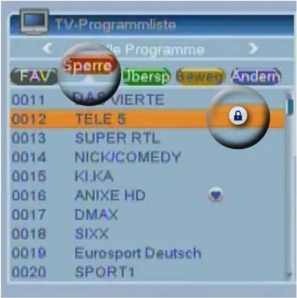 TV-Programmliste File Programme FAV Sperte Ibersp Reweg Änderm 0011 DAS VIERTE 0012 TELE 5 0013 SUPER RTL 0014 NICKI COMEDY 0015 KI.KA 0016 ANIXE HD 0017 DMAX 0018 SIXX 0019 Eurosport Deutsch 0020 SPORT1
