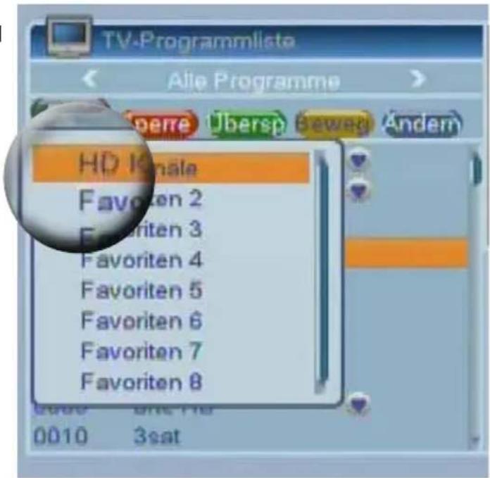TV-Programmliste Alle Programme HD Ignale Favorite 2 Favorite 3 Favorite 4 Favorite 5 Favorite 6 Favorite 7 Favorite 8 0010 3sat