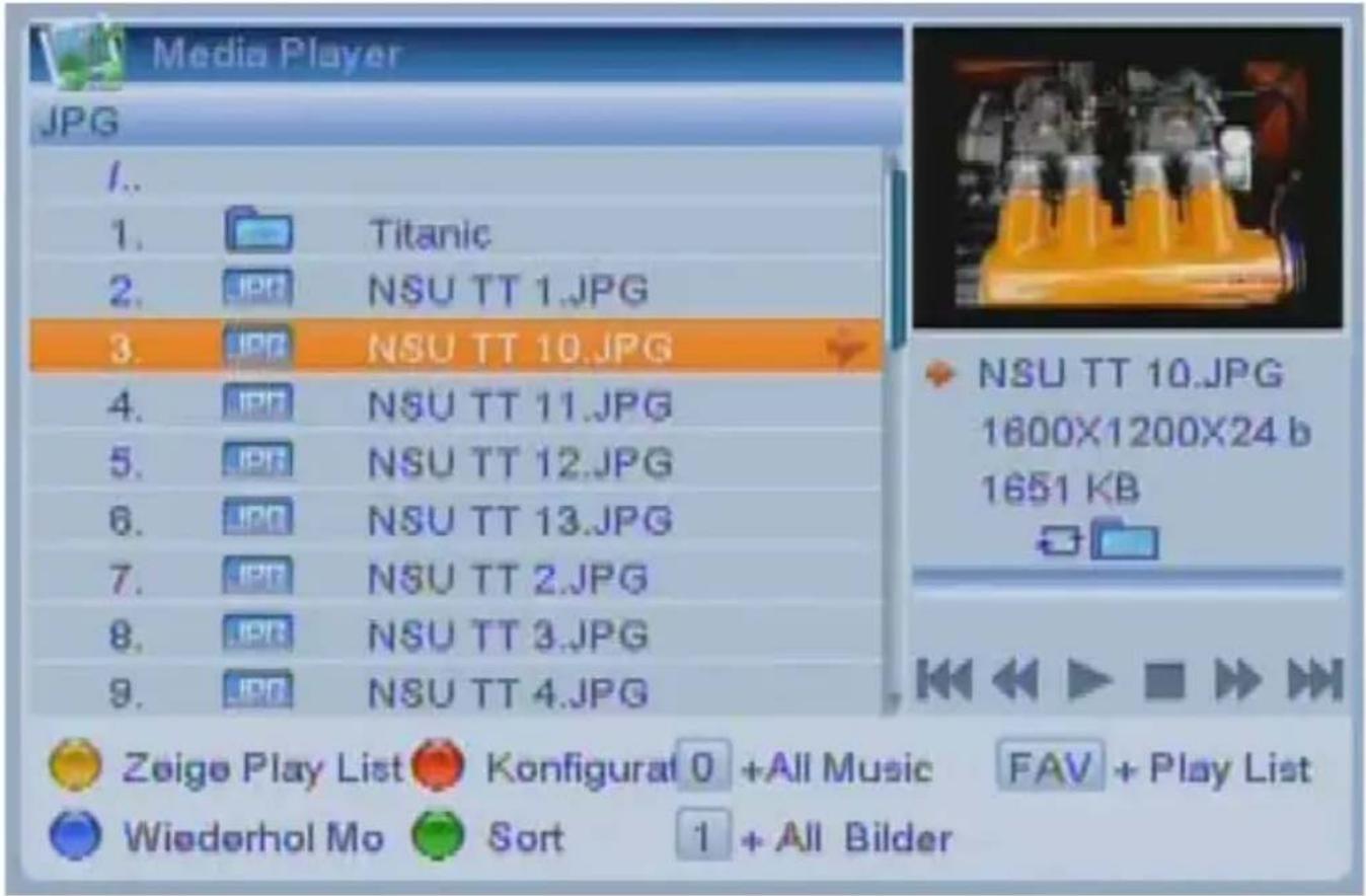 Media Player JPG 1.. 1. Titanic 2. PSU NSU TT 1.JPG 3. PSU NSU TT 10.JPG 4. PSU NSU TT 11.JPG 5. PSU NSU TT 12.JPG 6. PSU NSU TT 13.JPG 7. PSU NSU TT 2.JPG 8. PSU NSU TT 3.JPG 9. PSU NSU TT 4.JPG Zeige Play List Konfigurat 0 +All Music FAV +Play List Wiederhol Mo Sort 1 + All Bilder