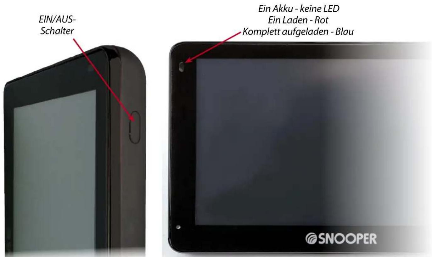 SNOOPER S2500 Ventura Pro - Betrieb des Snooper mit dem integrierten Akku - 1