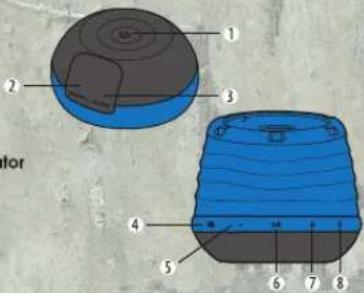 Technical diagram of a device with numbered parts, likely illustrating a mechanical or electronic component layout.