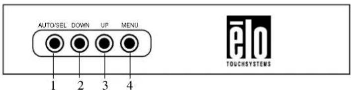 AUTO/SEL DOWN UP MENU 1 2 3 4 ELO TOUCHSYSTEMS