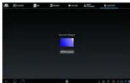 Screenshot of a mobile app interface with a blue square button labeled 'Mobile Player' and a dark background screen.