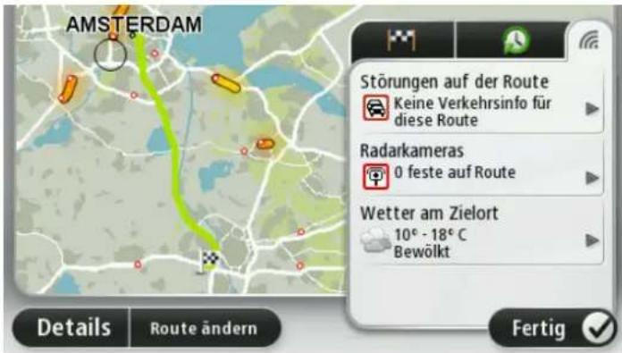AMSTERDAM Störungen auf der Route Keine Verkehrsinfo für diese Route Radarkameras 0 feste auf Route Wetter am Zielort 10° - 18° C Bewölkt Details Route ändern Fertig