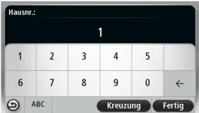 Hausnr.: 1 1 2 3 4 5 6 7 8 9 0 ← ABC Kreuzung Fertig