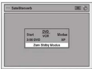 Satellitenverb Start DVD Modus VCR 3:00 DVD XP Zum Stdby Modus